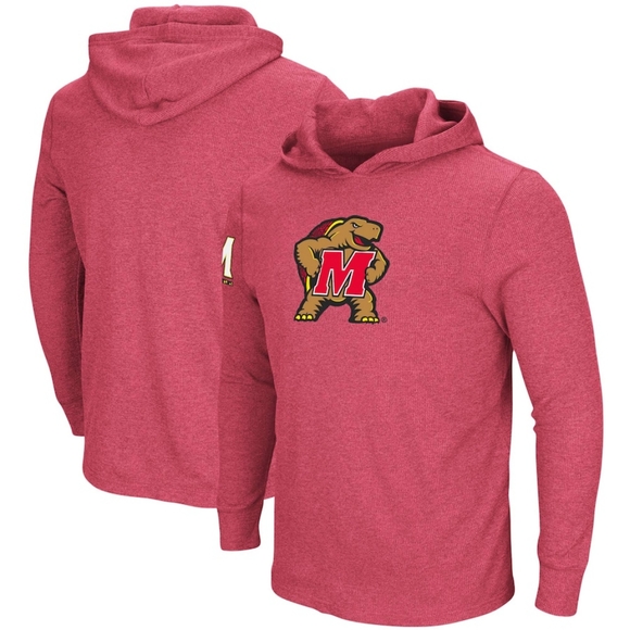 🆕Colosseum Red Maryland Terrapins Active Waffle Hoodie Windshirt Size XXL - Picture 2 of 4